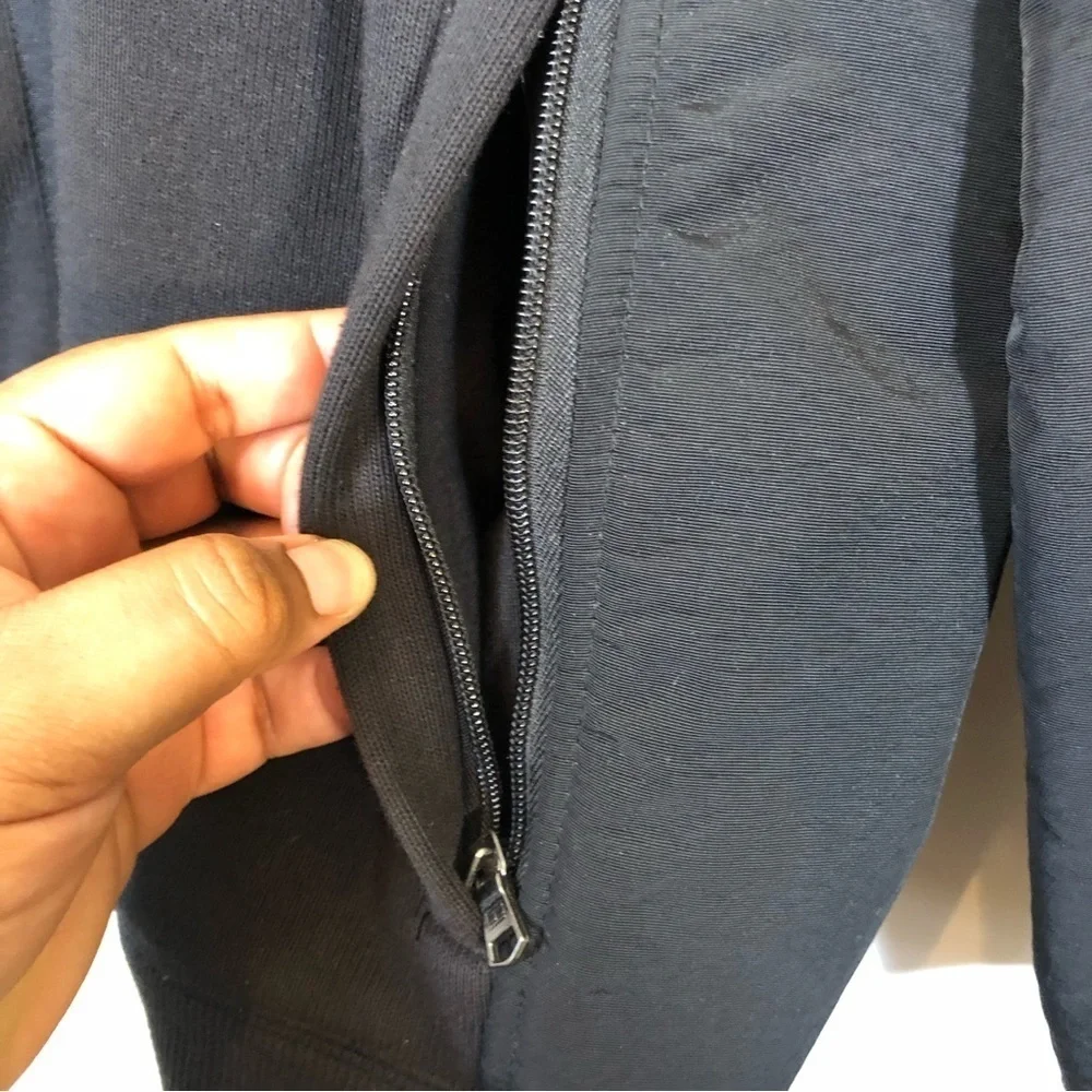 Tommy Hilfiger Men's Black Grey Zip Up Logo Bomber‎ Jacket Size XXL